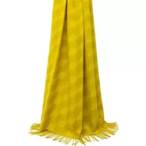 Image of Riva Home Aspect Geometric Throw (130 x 180 cm) (Ochre Yellow) - Ochre Yellow