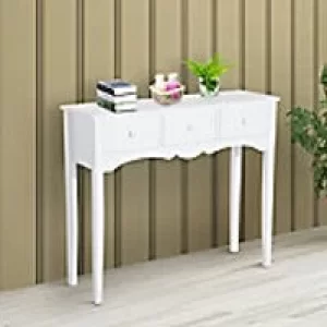 Image of Homcom Console Table White 320 x 850 mm