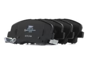 Image of VALEO Brake pad set HYUNDAI,KIA 301021 581011RA05,581011VA00,581014LA00 58101C8A00,58101C8A10,58101C8A50,58101C8A60,581011WA05,581011WA35,581014LA00