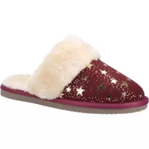 Image of Hush Puppies Womens Arianna Star Slip On Faux Fur Slippers UK Size 8 (EU 41)