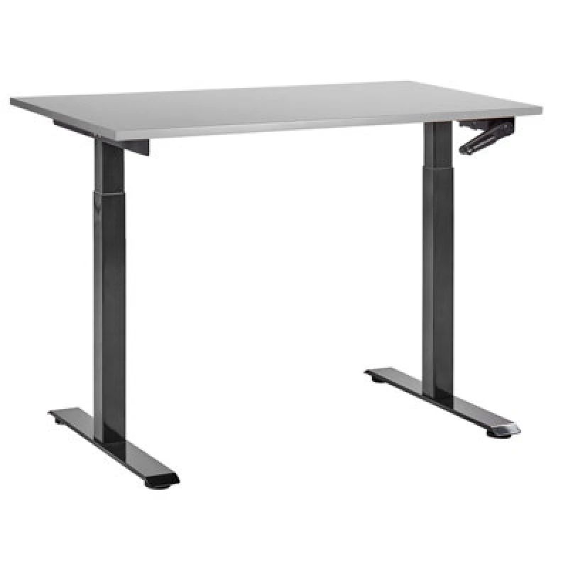 Image of Beliani Manual Adjustable Standing Desk Destines Grey/ Black 120 Cm 72 Cm