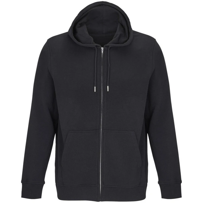Image of SOL'S Mens Calipso Full Zip Hoodie in Black Size: XS Black Male XS