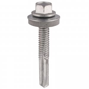 Image of Hex Head Self Drill Screws for Heavy Section Steel EPDM Washers 5.5mm 55mm Pack of 100