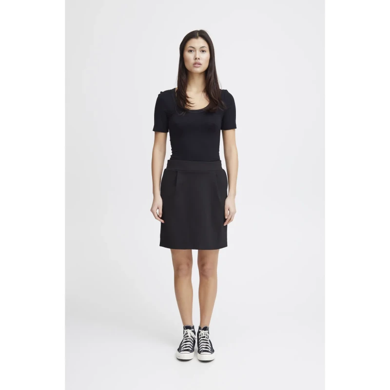 Image of Ichi Mid-length skirt For Her Ichi Kate Noir Female S