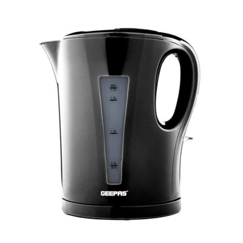 Image of Geepas 1.7L Electric Kettle 2200W Boil Dry Protection & Auto Shut Off, Black