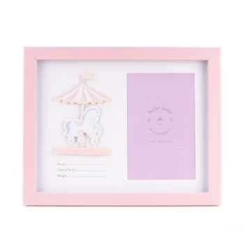 Image of 4" x 6" - Hello Baby Data Photo Frame - Baby Girl