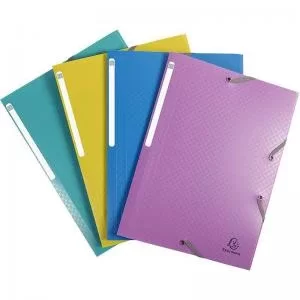 Image of Exacompta Forever Young 3 Flap Folder PP Elasticated A4 Assorted Pack