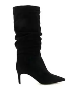 Image of Dune London Slouch Knee High Boots, Black, Size 8, Women