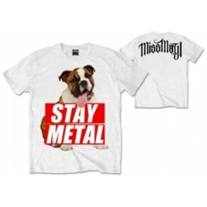 Image of Miss May I Bull Dog Mens White T Shirt: Medium