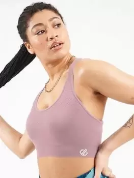 Image of Dare 2b Laura Whitmore Don't Sweat It Medium Impact Sports Bra, Pink, Size L, Women