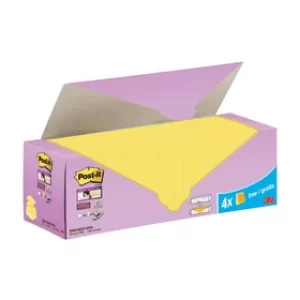 Image of Post-it Super Sticky ZNotes Canary Yellow Cabinet 76x76mm (Pack of 24)