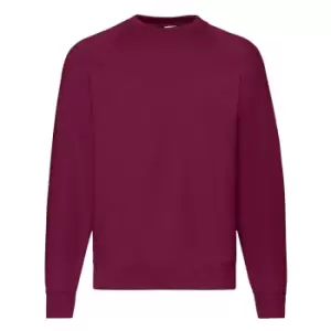 Image of Fruit Of The Loom Mens Raglan Sleeve BelcoroA Sweatshirt (2XL) (Burgundy)