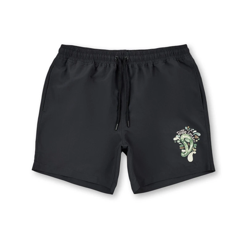 Image of Pretty Green Mens Aquarelle Swim Shorts Black male Small