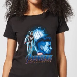 Image of Avengers: Endgame Hawkeye Suit Womens T-Shirt - Black