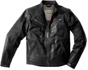 Image of Spidi Garage Motorcycle Leather Jacket, black, Size 54, black, Size 54