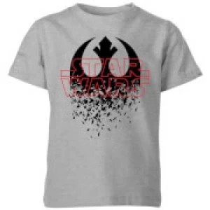 Image of Star Wars Shattered Emblem Kids T-Shirt - Grey - 3-4 Years