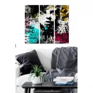 Image of MDF102976286 Multicolor Decorative MDF Painting (3 Pieces)
