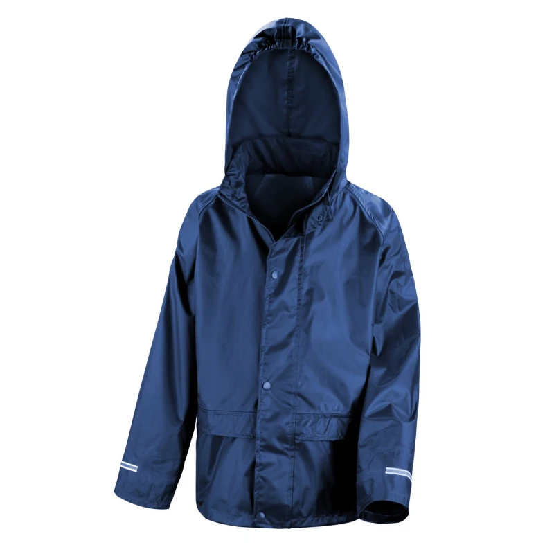 Image of Result Core Stormdri Rain Over Jacket in Navy Size: 11-12 Years Navy Unisex 11-12 Years