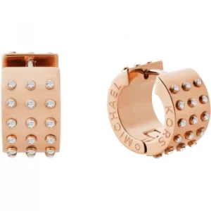 Image of Ladies Michael Kors Gold Plated Micro Muse Huggie Earrings