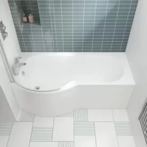 Image of Nuie P-Shaped Shower Bath 1700mm x 700mm/850mm - Left Handed