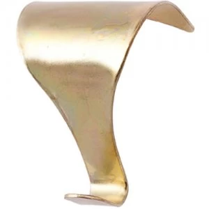 Image of Select Hardware Moulding Hooks Electro Brass 2 Pack