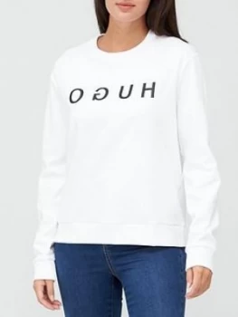 Image of Hugo Boss Logo Sweatshirt White Size L Women