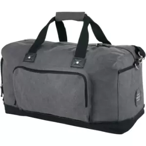 Image of Field & Co. Hudson Weekender Duffel (52.7 x 24.8 x 28.6cm) (Grey/Solid Black)