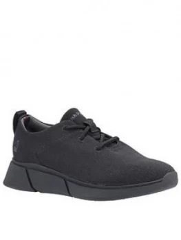 Image of Hush Puppies Makenna Lace Trainers - Black