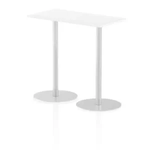 Image of Italia Poseur Table Rectangle 1200600 Top 1145 High White