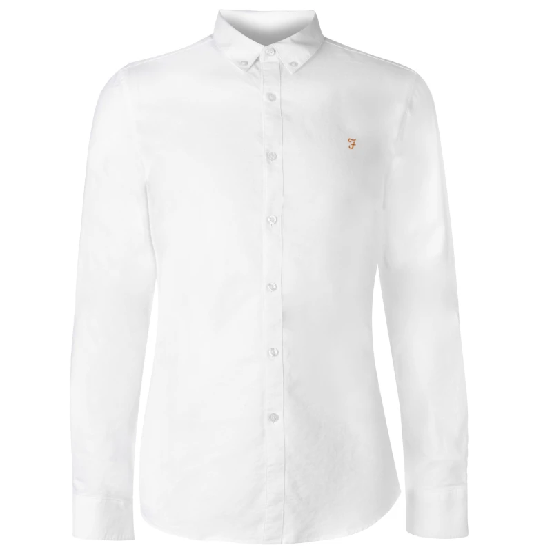Image of Farah Brewer Short Sleeve Shirt White White male