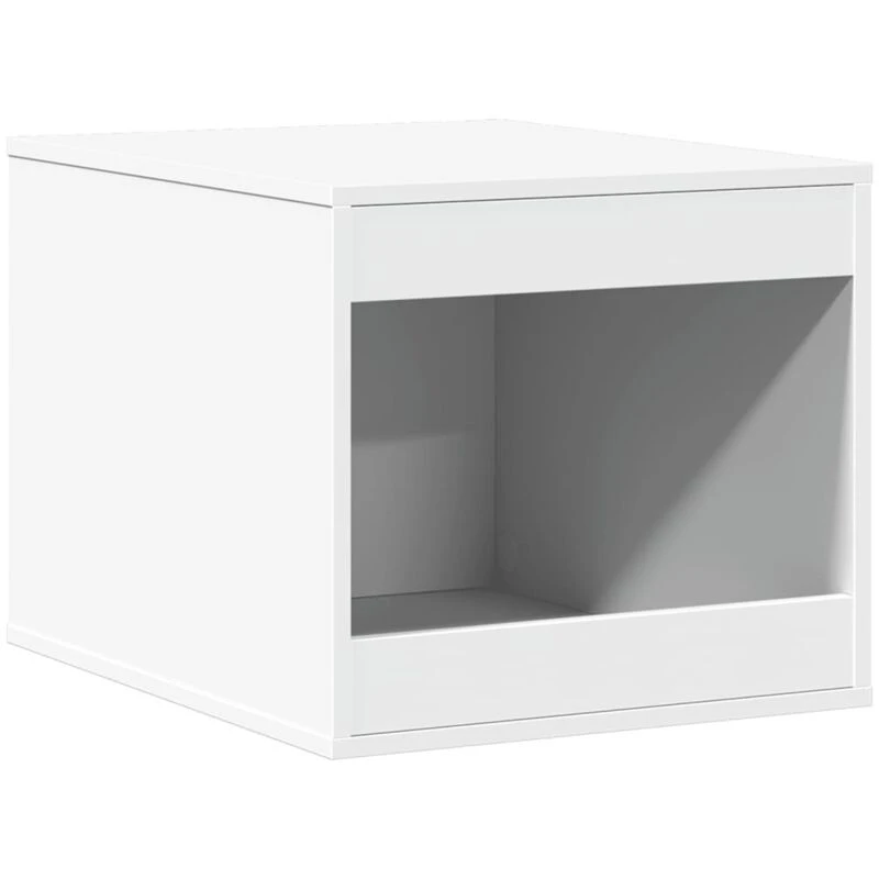 Image of vidaXL Cat Litter Box Enclosure White 47x59x42cm Engineered Wood, White 857760