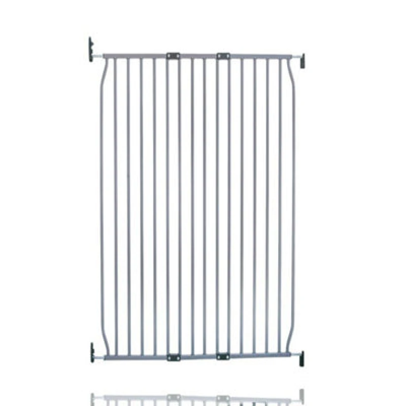 Image of Safetots Extra Tall Eco Screw Fit Baby Gate, Grey, 90Cm - 100Cm, Extra Tall Gate 100Cm In Height, Stair Gate For Baby