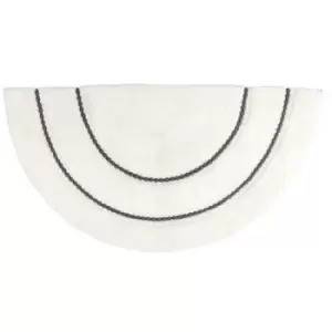 Image of Furn Semi-Circle Bath Mat (One Size) (White/Charcoal) - White/Charcoal