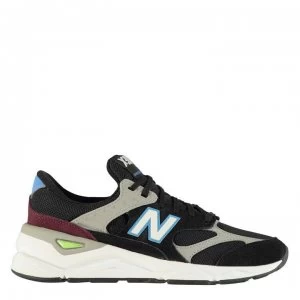 Image of New Balance X-90 Leather and Mesh Trainers - Black/Grey
