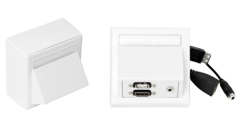 Image of Vivolink WI221260 socket-outlet HDMI + USB A + 3.5mm White