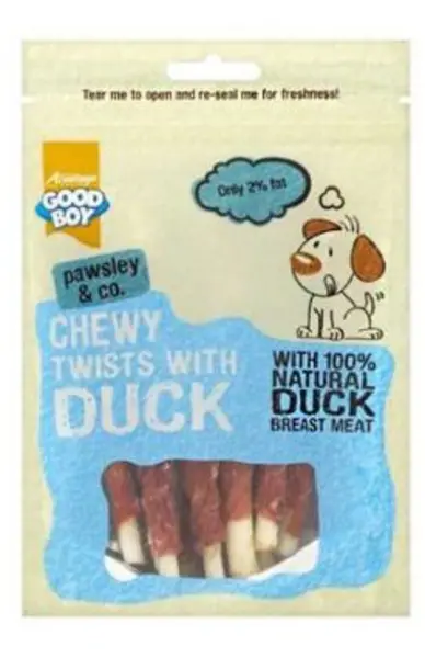 Image of Good Boy Chewy Twists Duck Dog Treats 90g