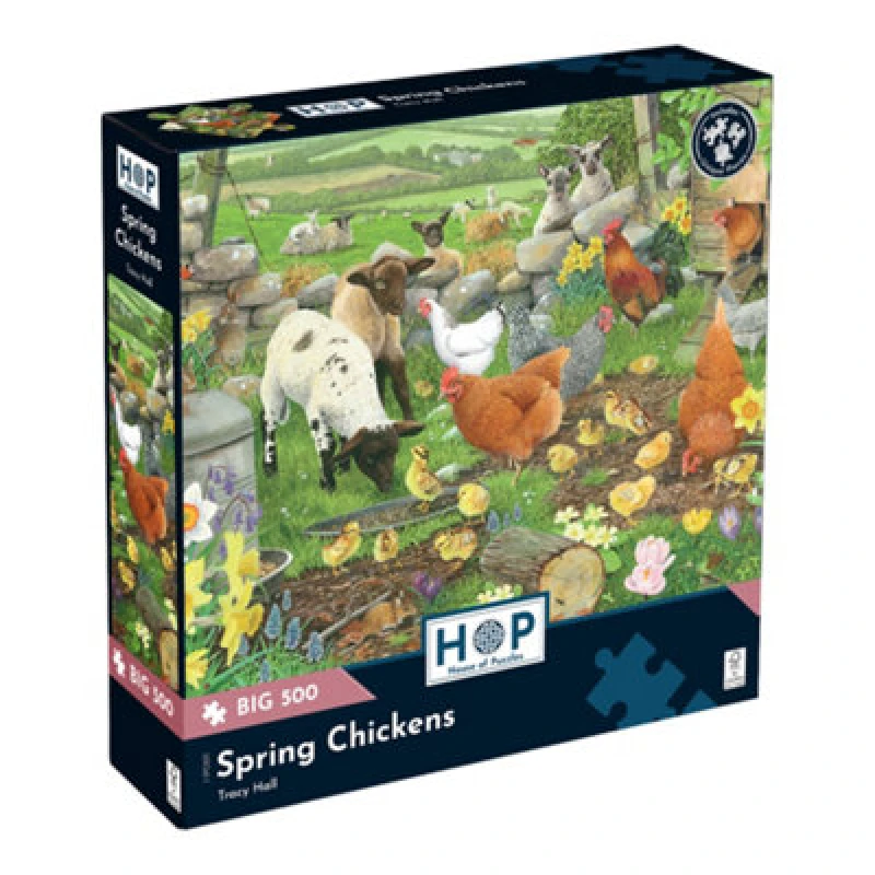 Image of The House of Puzzles Spring Chickens Big 500 Jigsaw Puzzle