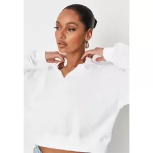 Image of Missguided Front Oversized Sweat - White