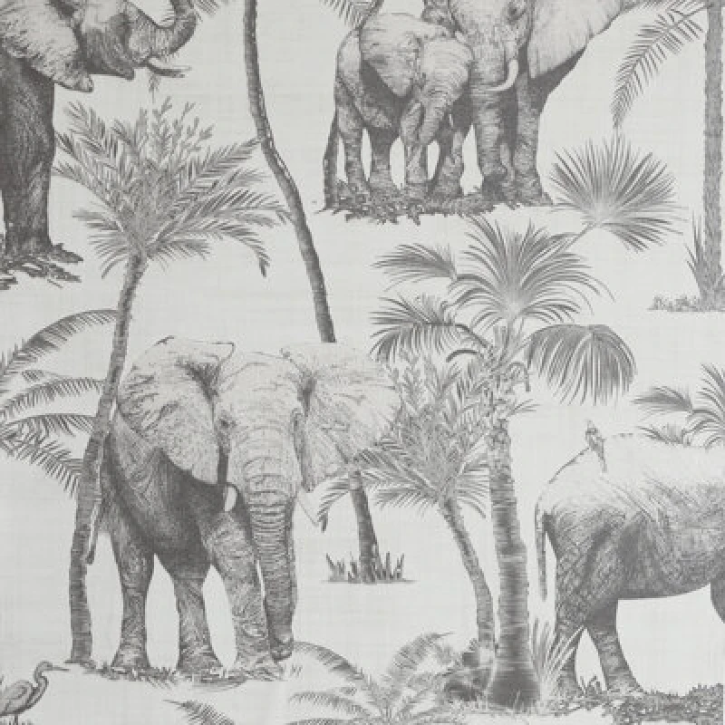 Image of Arthouse Arthouse Safari Elephant Charcoal Wallpaper