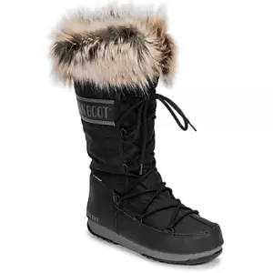 Image of Moon Boot MOON BOOT MONACO WP 2 womens Snow boots in Black,4,5,6,6.5,7,8,2.5,3.5,4,6.5