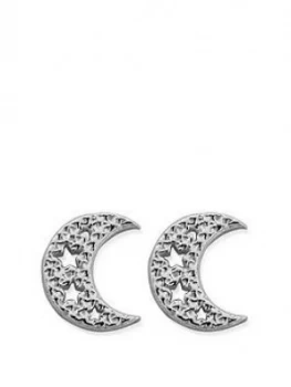 Image of Chlobo Chlobo Sterling Silver Starry Moon Stud Earrings