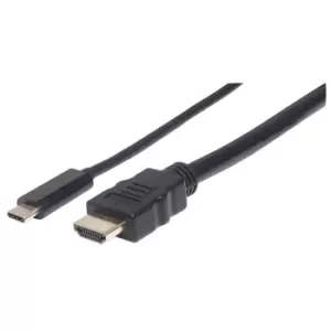 Image of Manhattan USB-C to HDMI Cable, 4K@30Hz, 1m, Black, Male to Male,...
