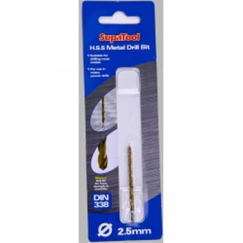 Image of SupaTool Titanium Coated HSS Drill Bits 2.5x57mm