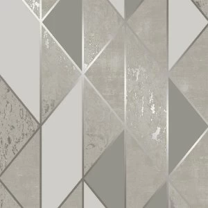 Image of Graham & Brown Superfresco Colours Milan Geo Wallpaper - Taupe