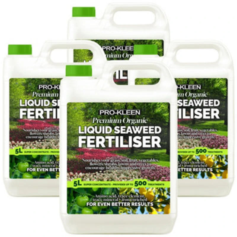 Image of ProKleen Liquid Organic Ascophyllum Seaweed Extract Fertiliser 4 x 5L Clear