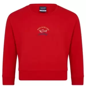 Image of Paul And Shark Crew Sweater Junior Boys - Red