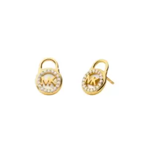 Image of Michael Kors 14K Gold-Plated Sterling Silver Lock Stud Earring