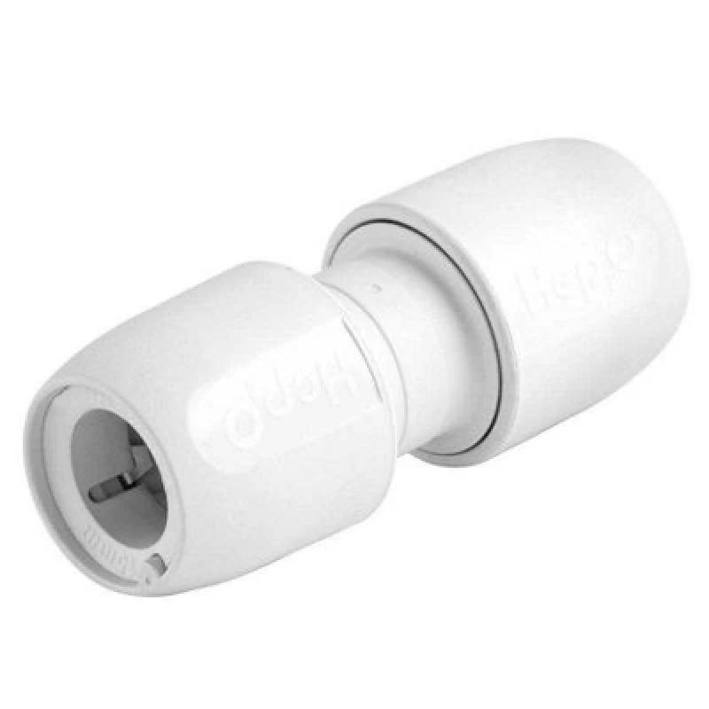 Image of Wavin Hd1/15W Hep2O Straight Connector Pb White 15mm