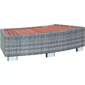 Image of Vidaxl - Spa Step Grey Poly Rattan 92x45x25cm - Grey