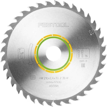 Image of Festool - 493198 Universal Saw Blade For TS75 210mm x 30mm W36 36T